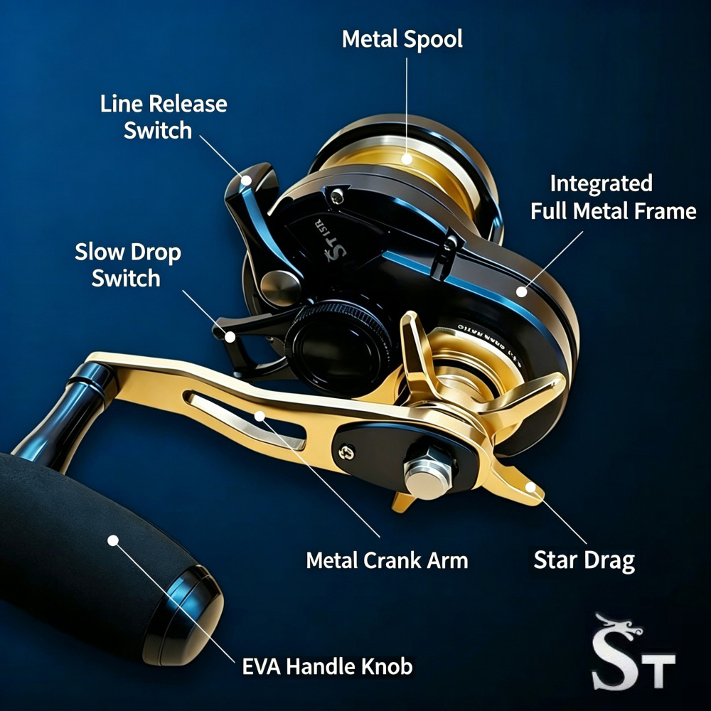 6.2:1 Slow Pitch Jigging Reel  - Trolling Reel avis et prix