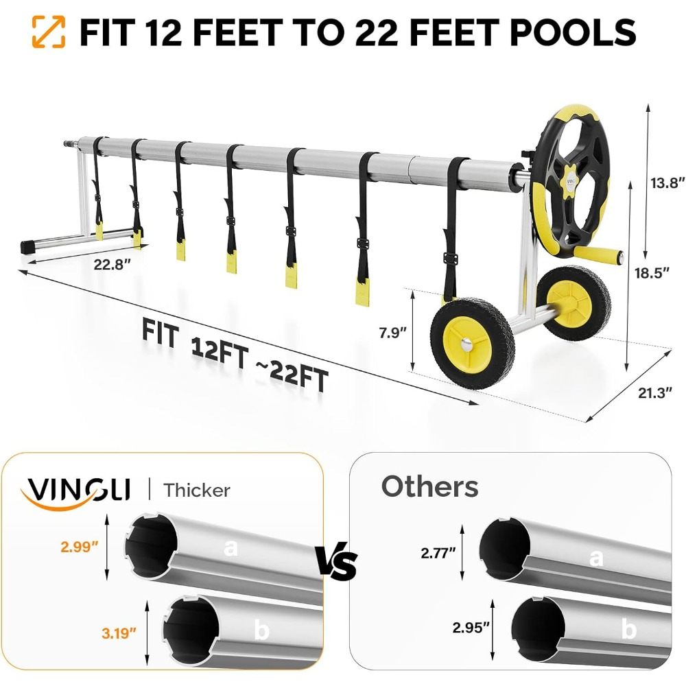 VINGLI 21FT Upgrade Aluminum S - Reel Cover avis et prix