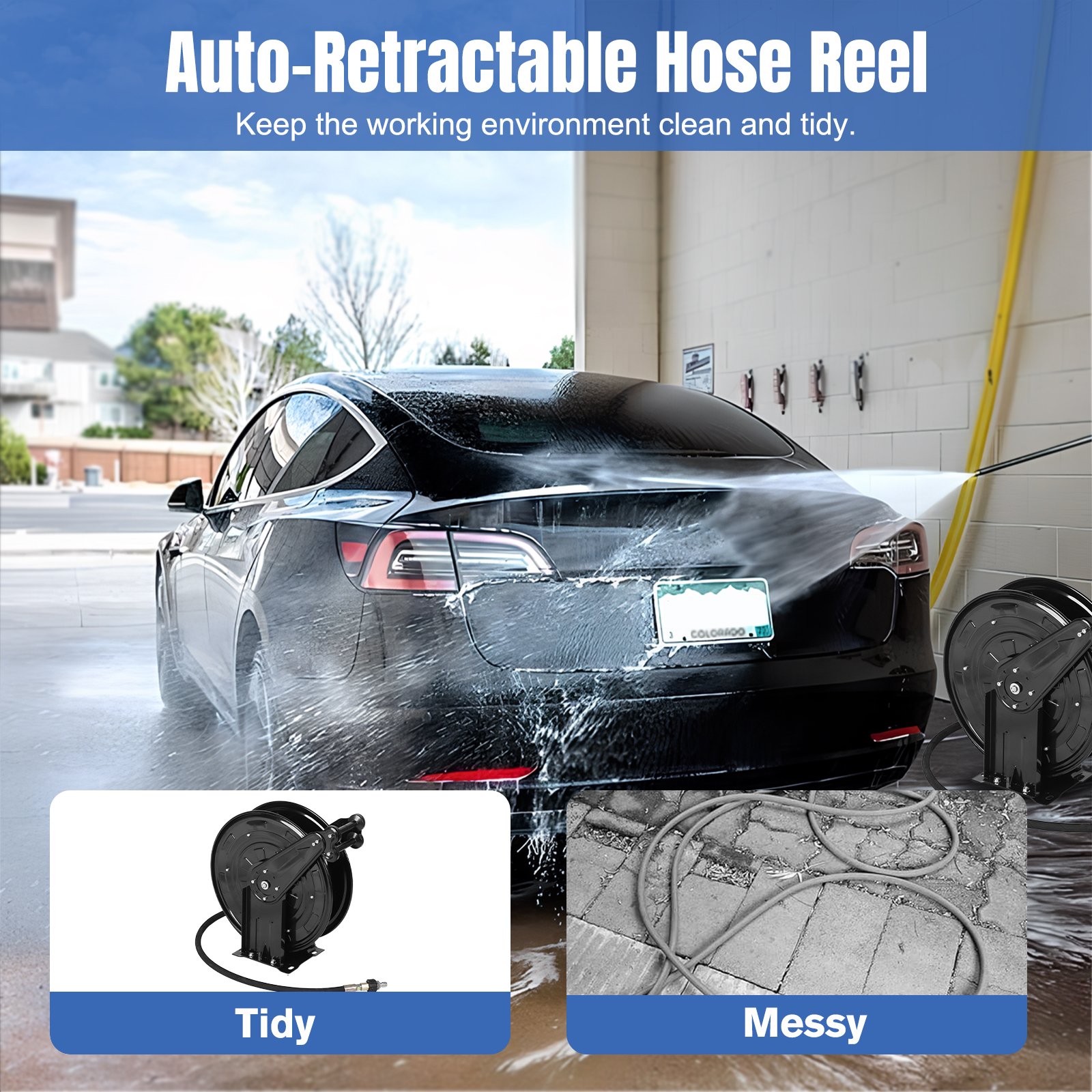 Washer Hose Reel Auto Rewind P - Reel Oil avis et prix