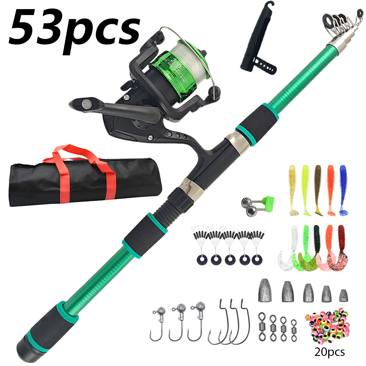 Portable Telescopic Fishing Ro - Spincast Reel avis et prix