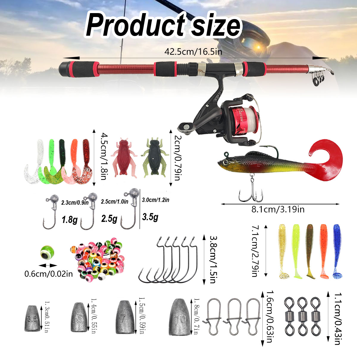 Portable Telescopic Fishing Ro - Spincast Reel avis et prix
