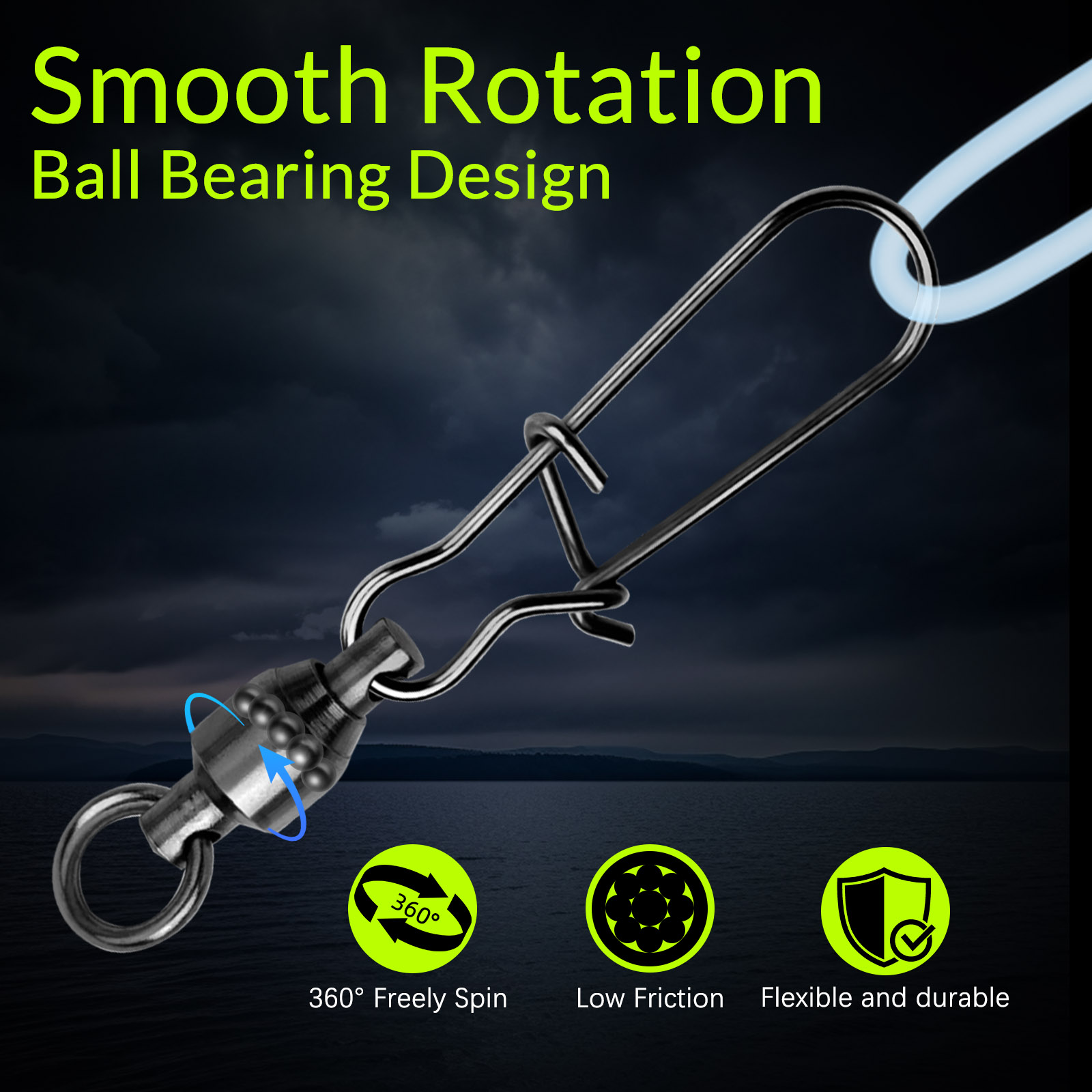 9KM 10PCS Ball Bearing Swivel  - Baitcasting Reel avis et prix