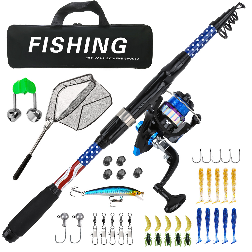 Telescopic Fishing Rod Spinnin - Reel Bag avis et prix