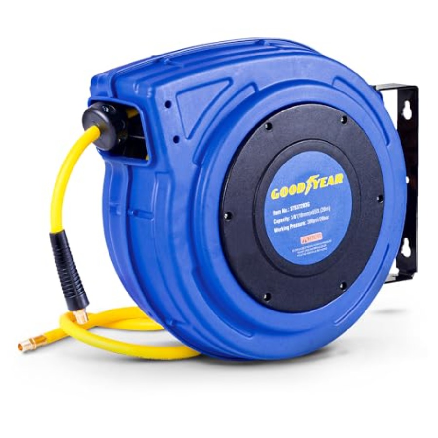 Retractable Air Hose Reel 3/8  - Reel Handle avis et prix
