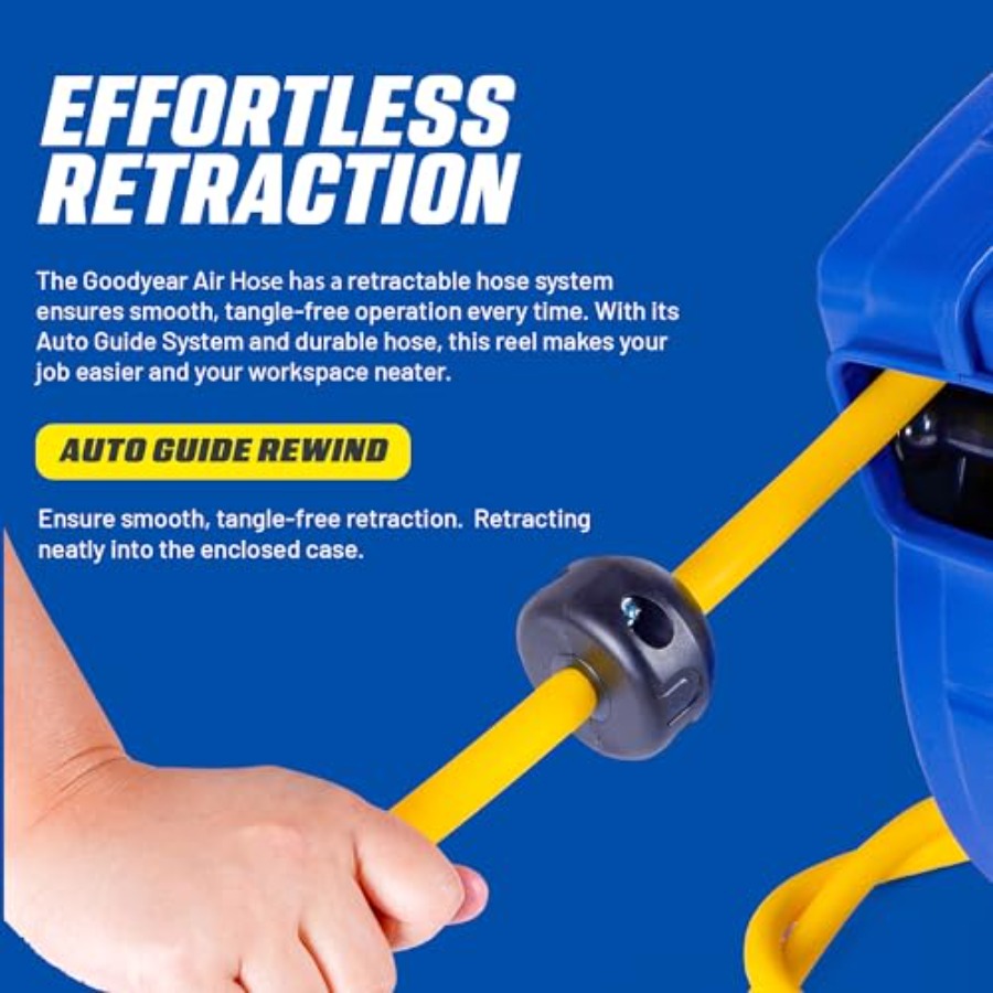 Retractable Air Hose Reel 3/8  - Reel Handle avis et prix