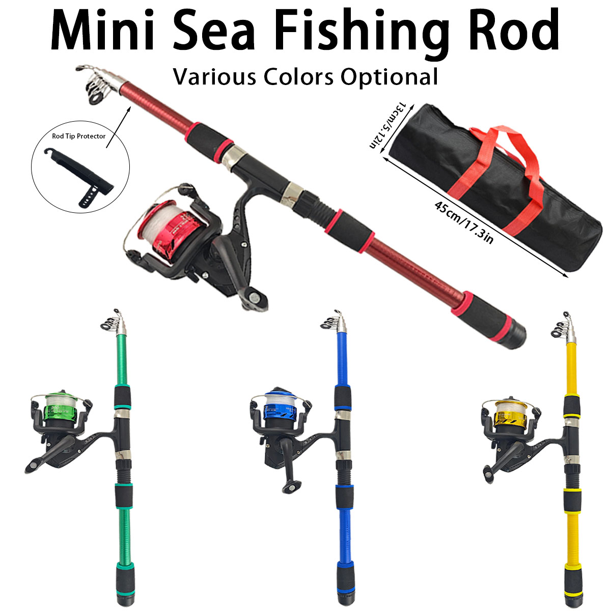 Mini Telescopic Sea Fishing Ro - Reel Bag avis et prix