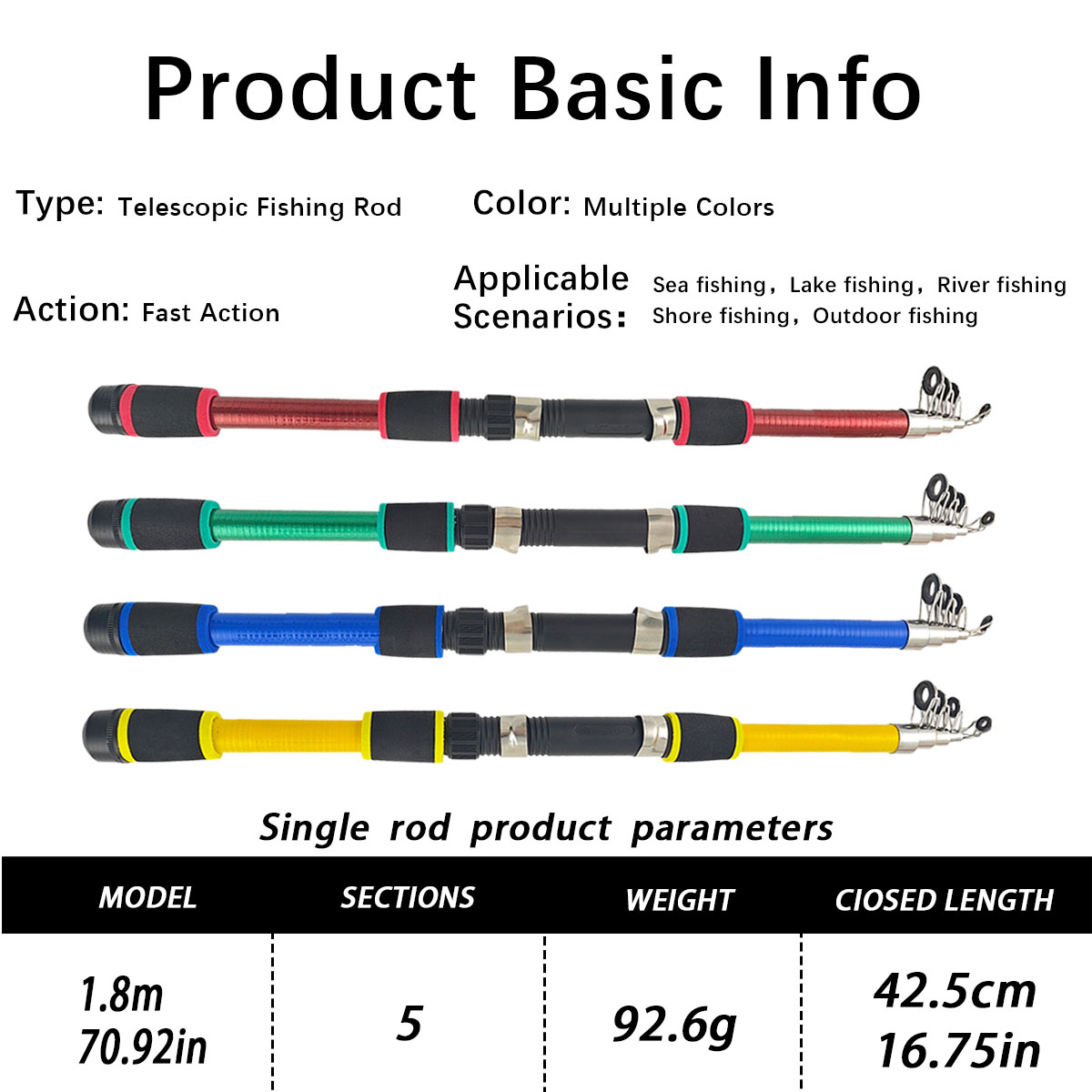 Mini Telescopic Sea Fishing Ro - Reel Bag avis et prix