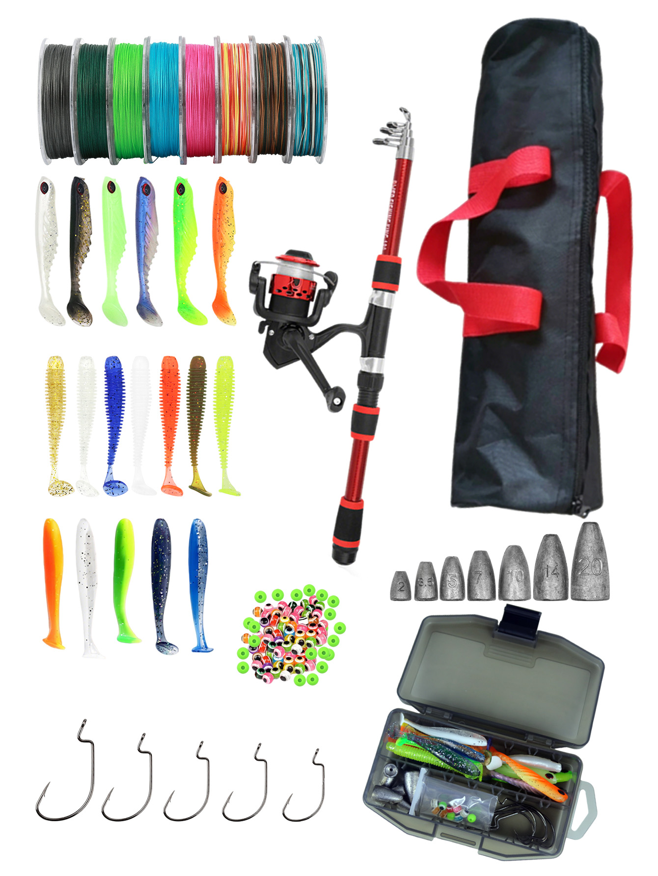 Fishing Rod Reel Combos Collap - Reel Bag avis et prix
