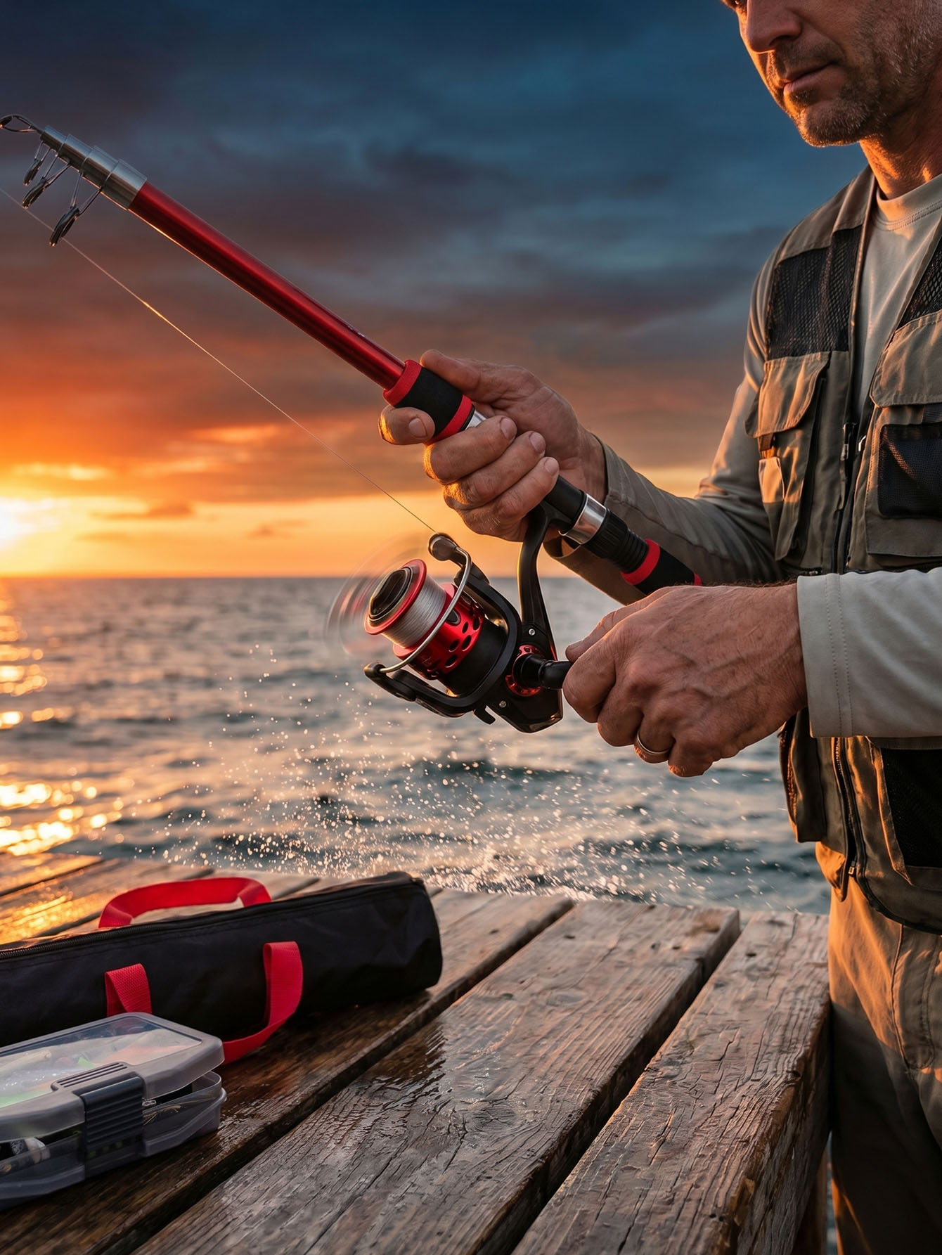 Fishing Rod Reel Combos Collap - Reel Bag avis et prix