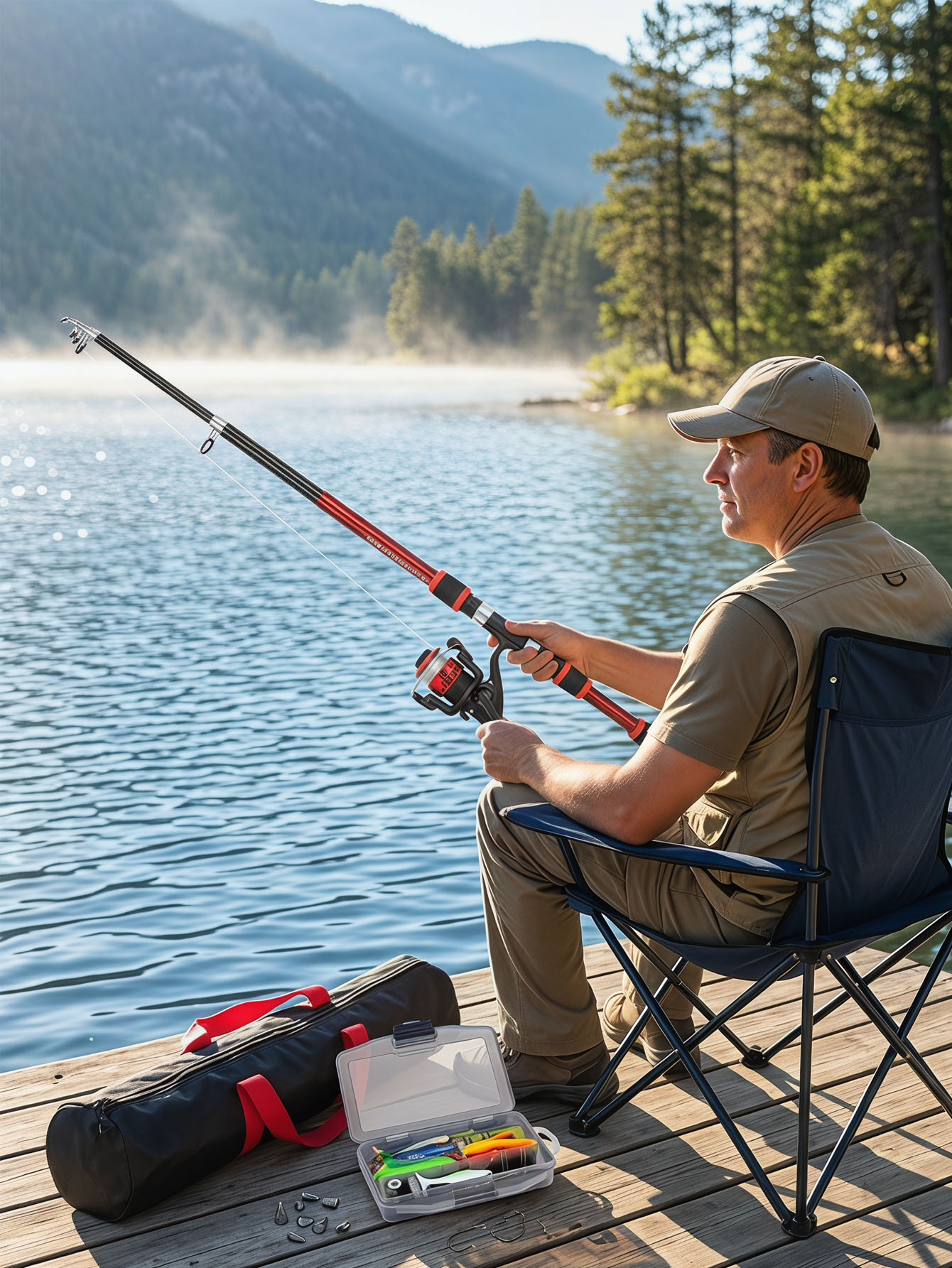 Fishing Rod Reel Combos Collap - Reel Bag avis et prix